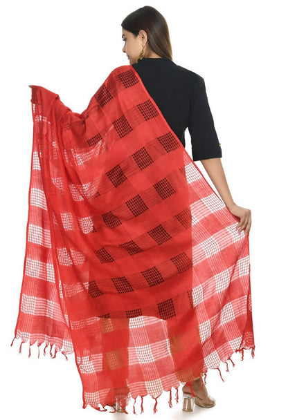 Mominos Fashion Red Window Dupatta