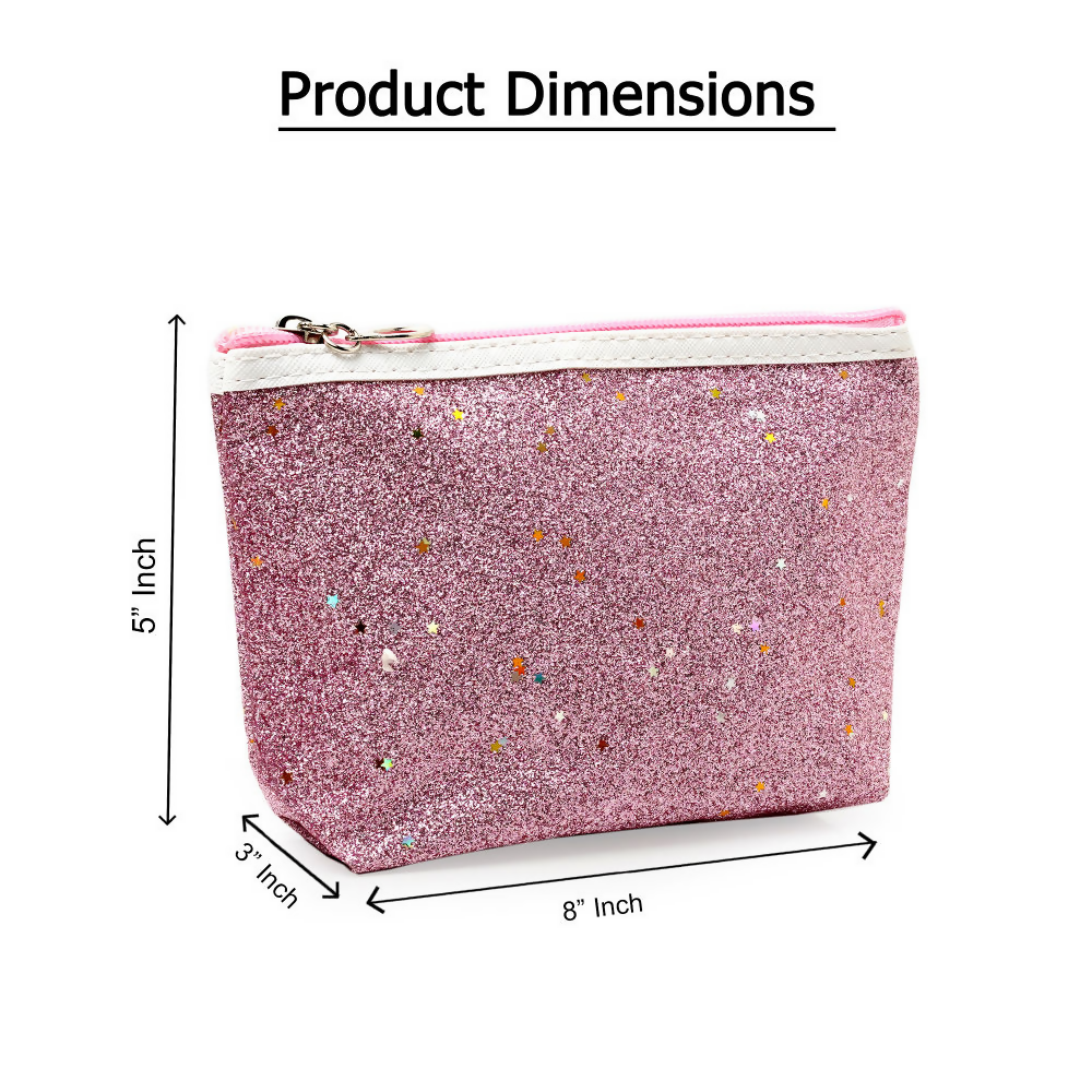 Bronson Professional Glitter Bling Mini Makeup Travel Pouch Kit