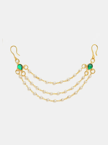 Ruby Raang Kundan Hair Accessory