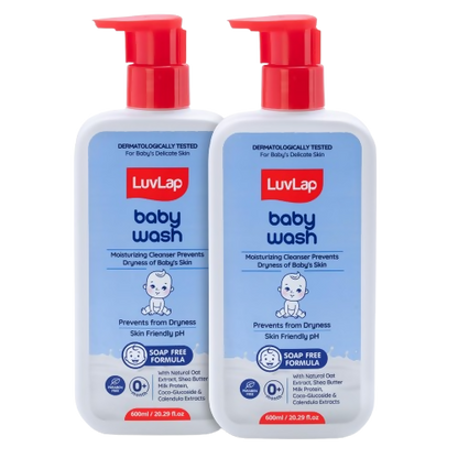 LuvLap Baby Wash with Milk Protein, Oatmeal, Shea Butter and Vitamin E
