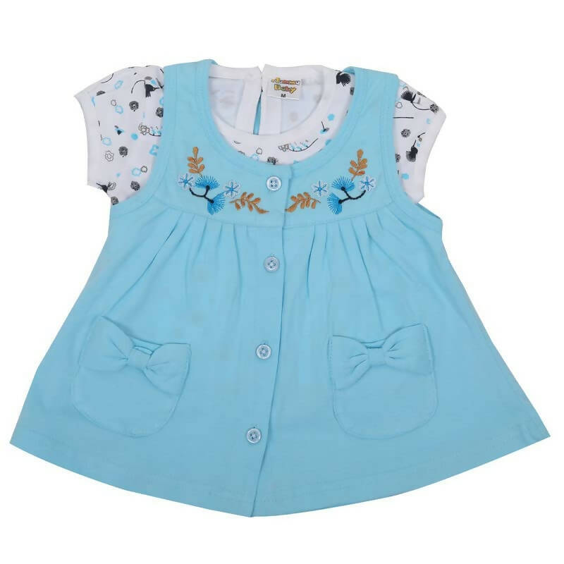 NammaBaby Baby Girl's A-Line Mini Frock Dress - Blue 114
