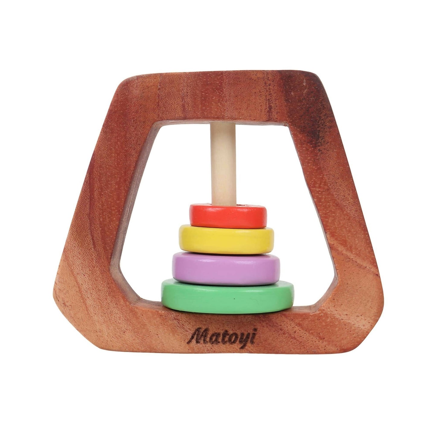 Matoyi Trapezium Rattle & Cat Stacker & Maraca Rattle For Kids