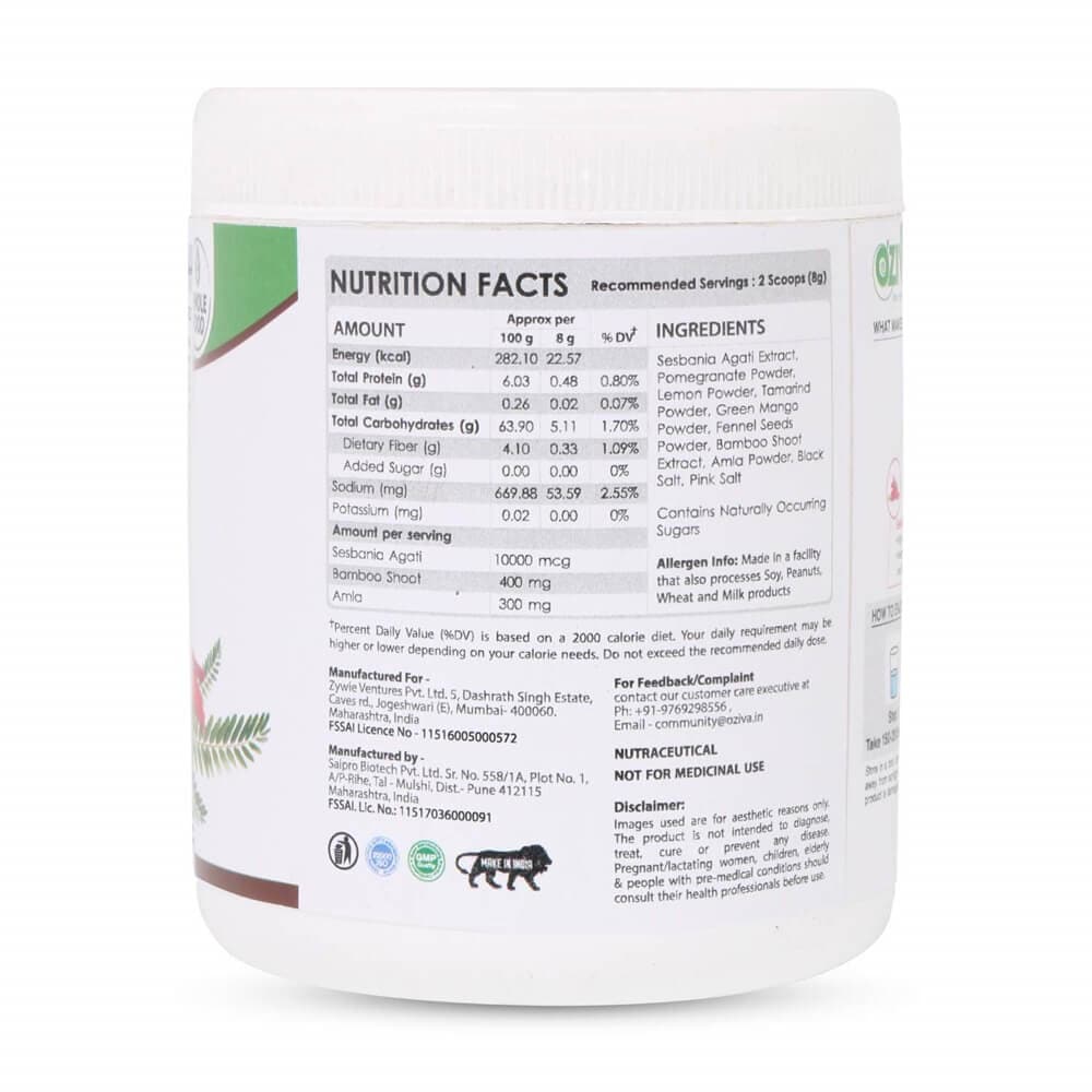 OZiva Plant Based Biotin (10,000+ mcg) - 125 gms