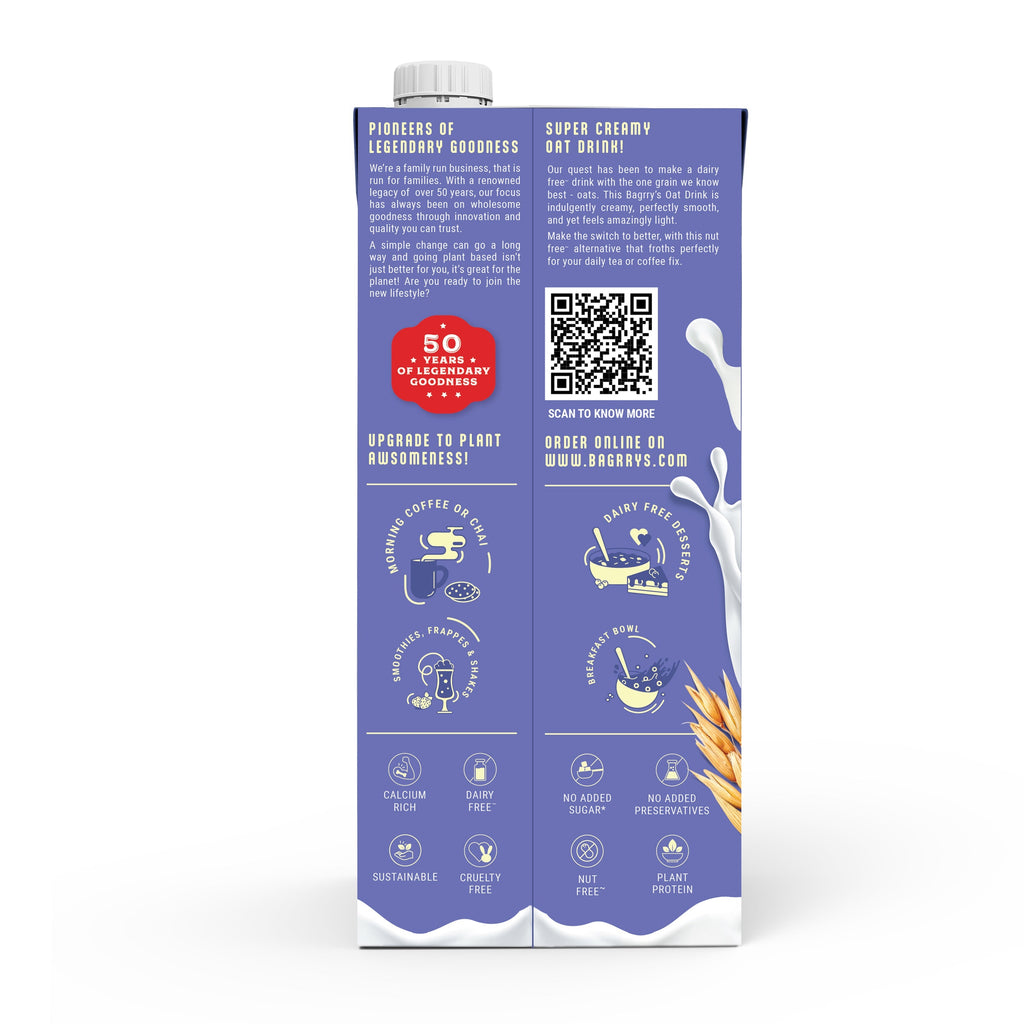 Bagrry's Plant Based Oats Drink - 1 Liter