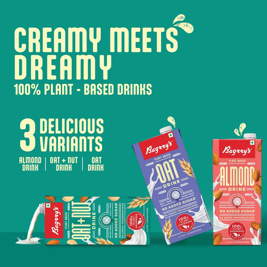 Bagrry's Plant Based Oat + Nut Drink - 1 Liter