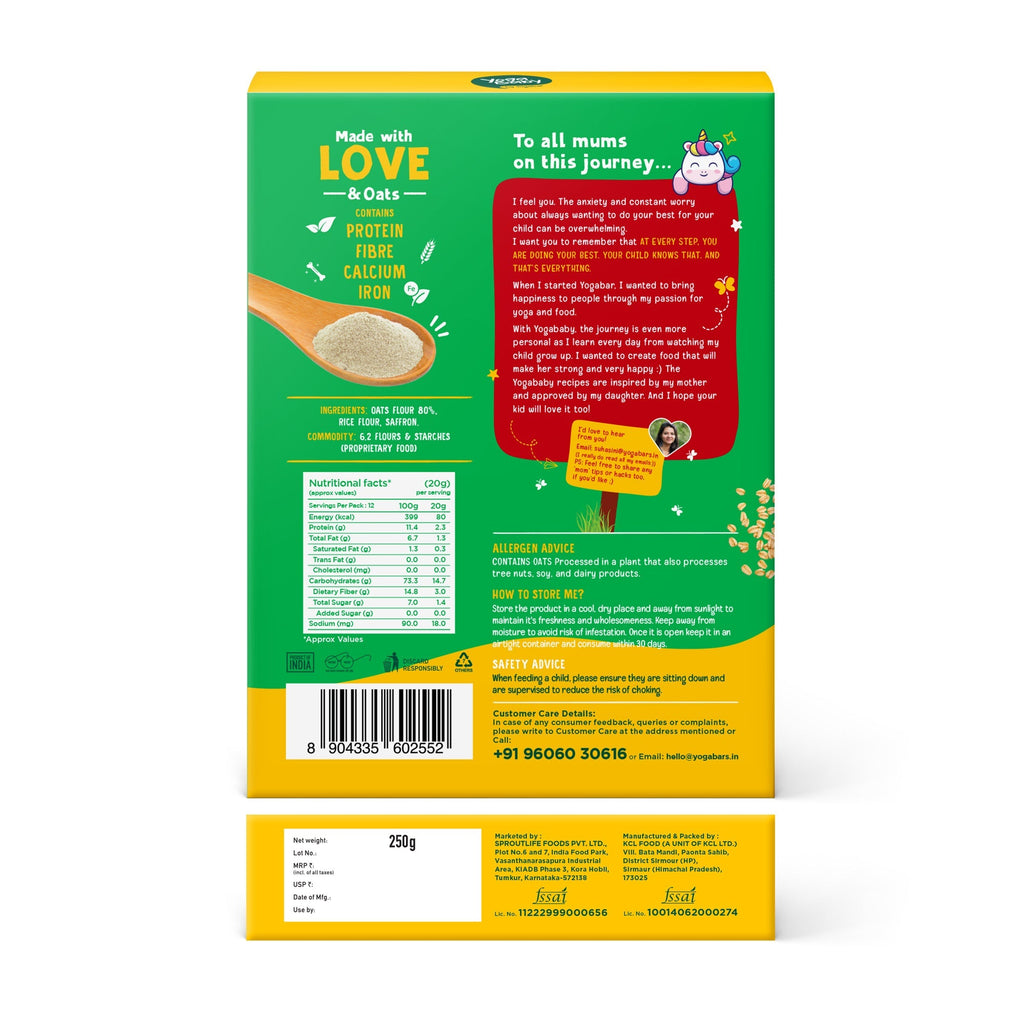Yogabar Saffron & Oats Mix - 250 gms