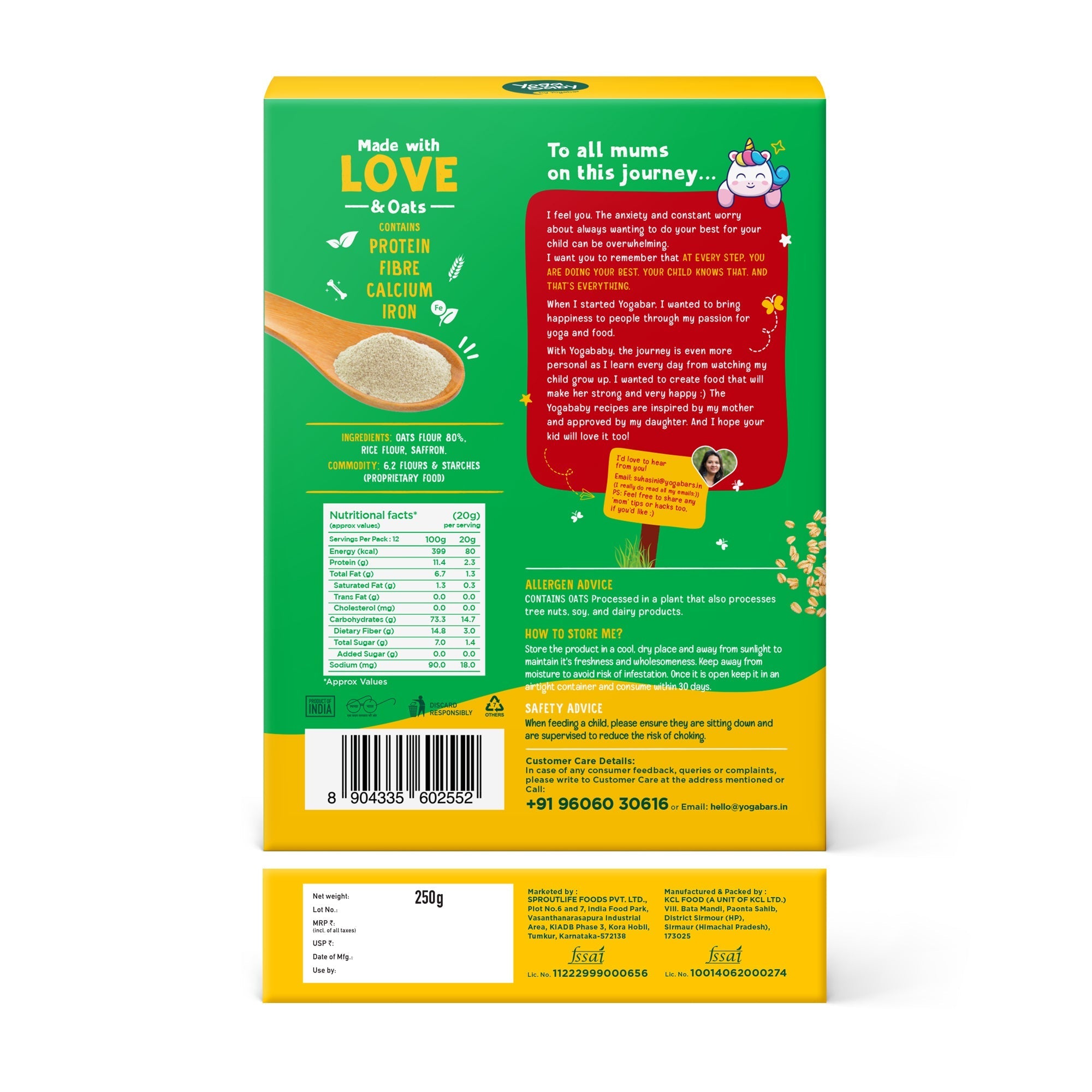 Yogabar Saffron & Oats Mix - 250 gms