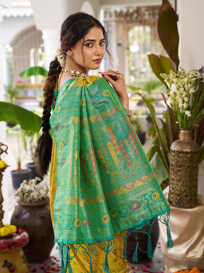 Anaita Olive Silk Woven Saree With Blouse