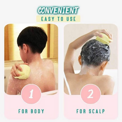 Bronson Professional Silicone Shower Scrubber Exfoliating Bath Brush