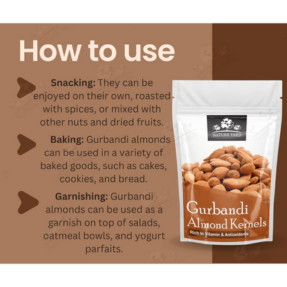 Nature Yard Afghan Gurbandi Almond/Badam