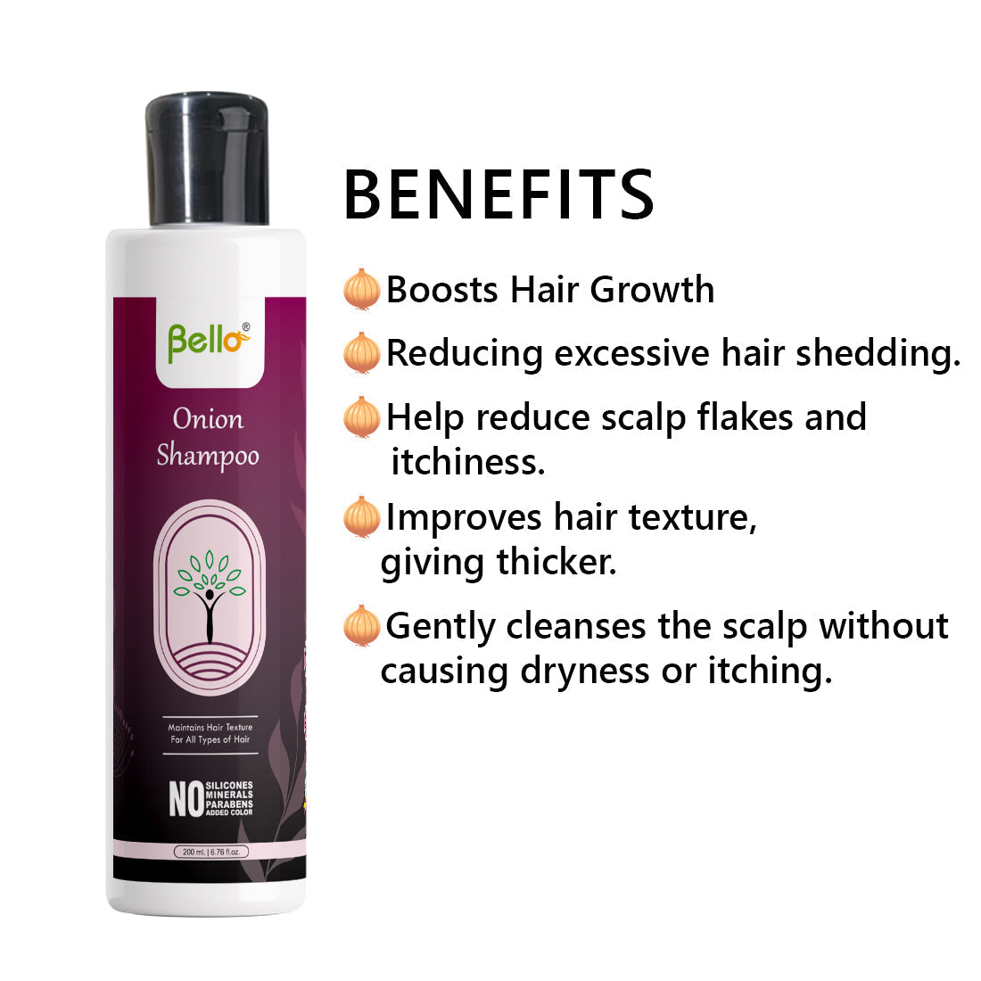 Bello Herbals Onion Shampoo - 200 ml