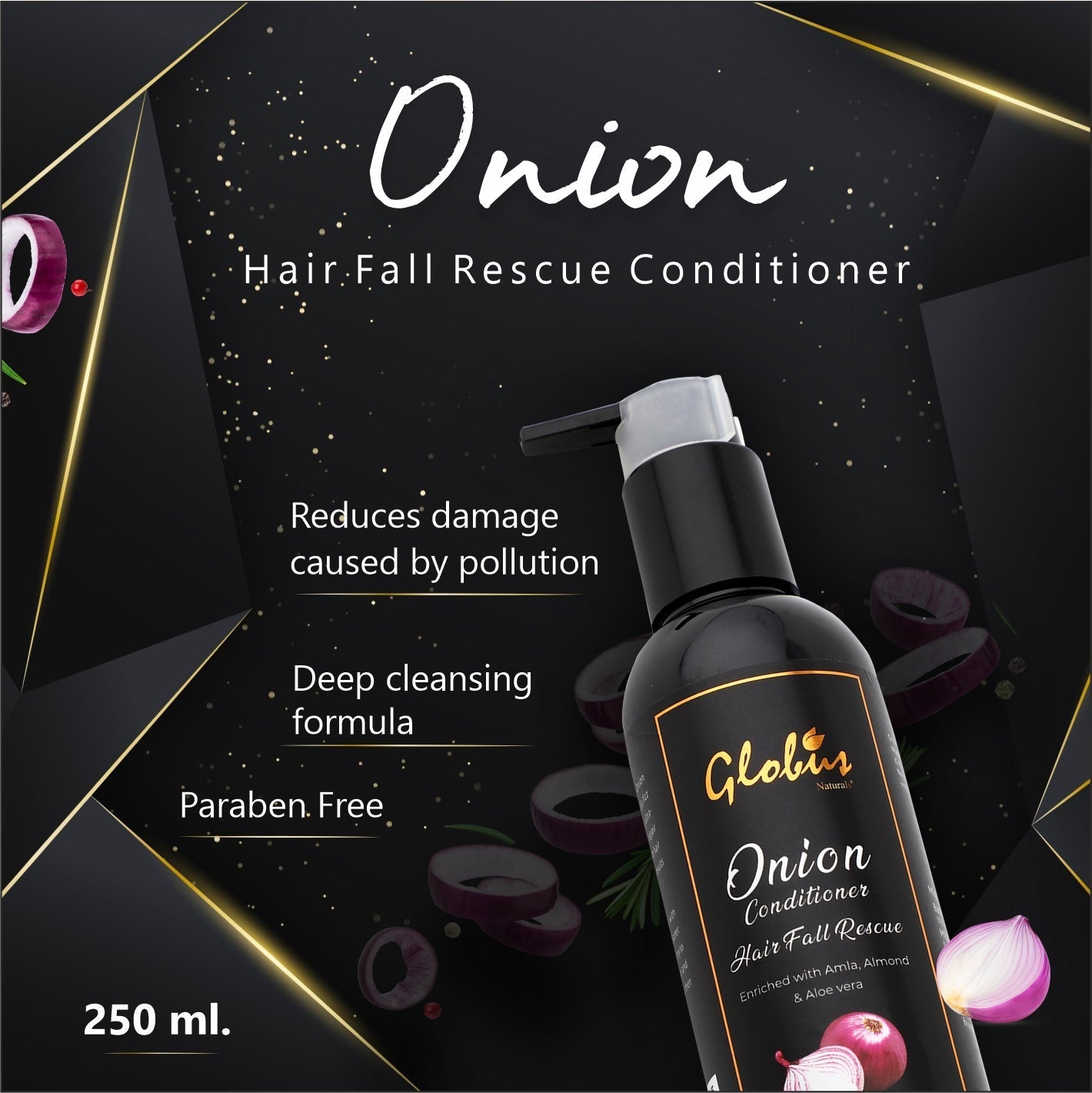 Globus Naturals Hair Fall Rescue Onion Conditioner - 250 ml