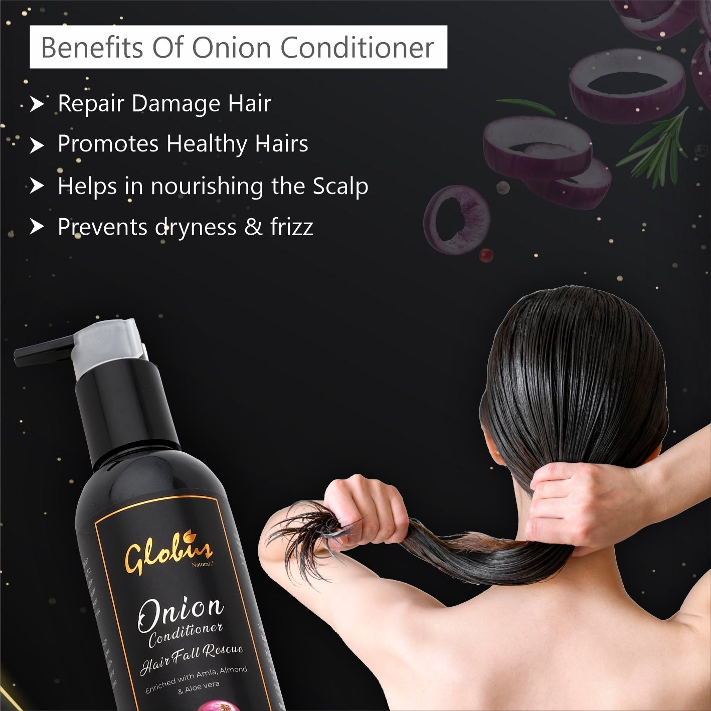 Globus Naturals Hair Fall Rescue Onion Conditioner - 250 ml