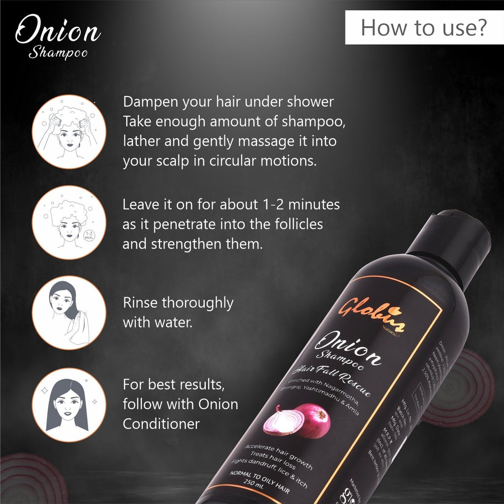 Globus Naturals Hair Fall Rescue Onion Shampoo - 250 ml