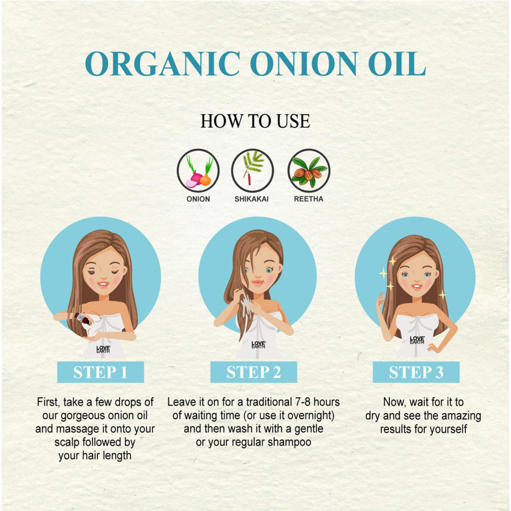 Love Earth Organic Onion Oil - 100 ml