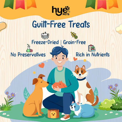 Hye Pets Super Treats For Super Pets – Freeze Dried Treats Made With Goat Milk, Carrot & Banana