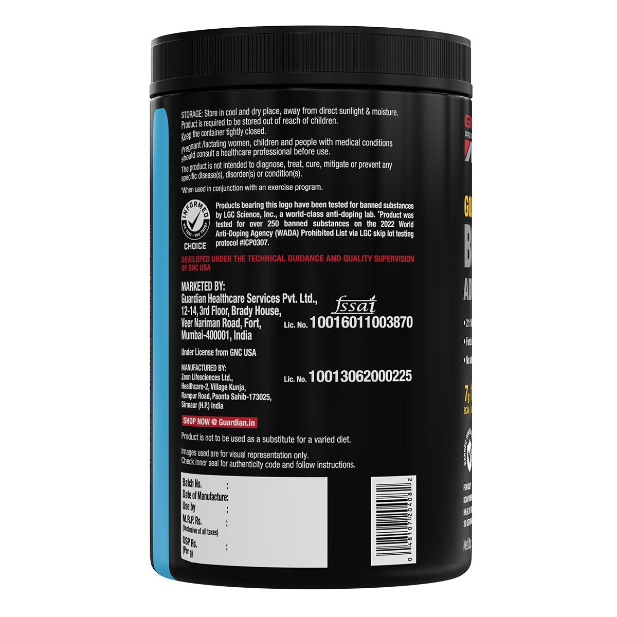 GNC AMP Gold Series BCAA Advanced  Fuels Lean Muscle Strength & Recovery