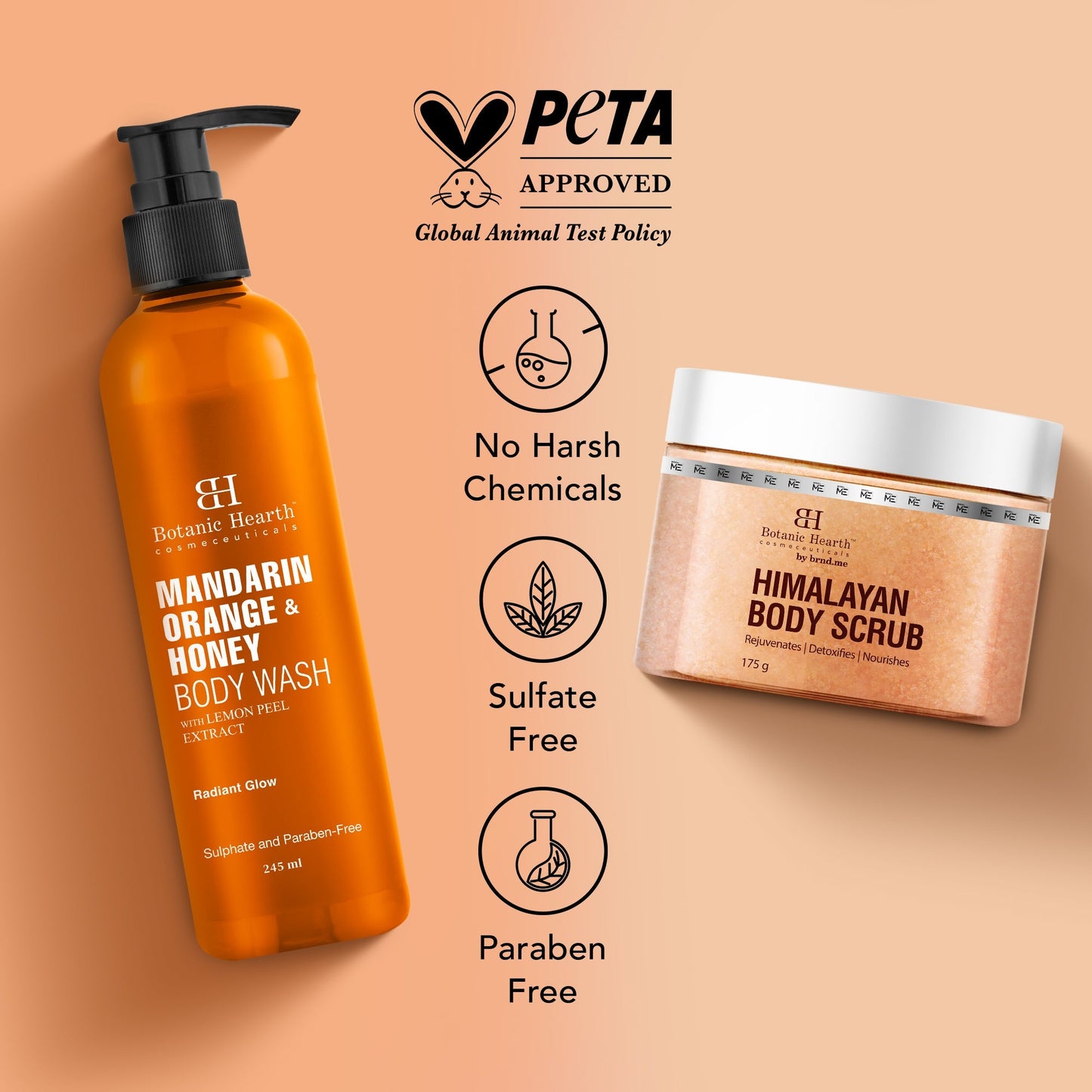 Botanic Hearth Mandarin Orange Body Wash & Himalayan Scrub