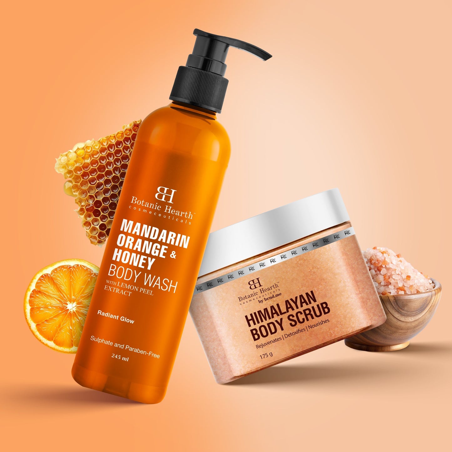 Botanic Hearth Mandarin Orange Body Wash & Himalayan Scrub
