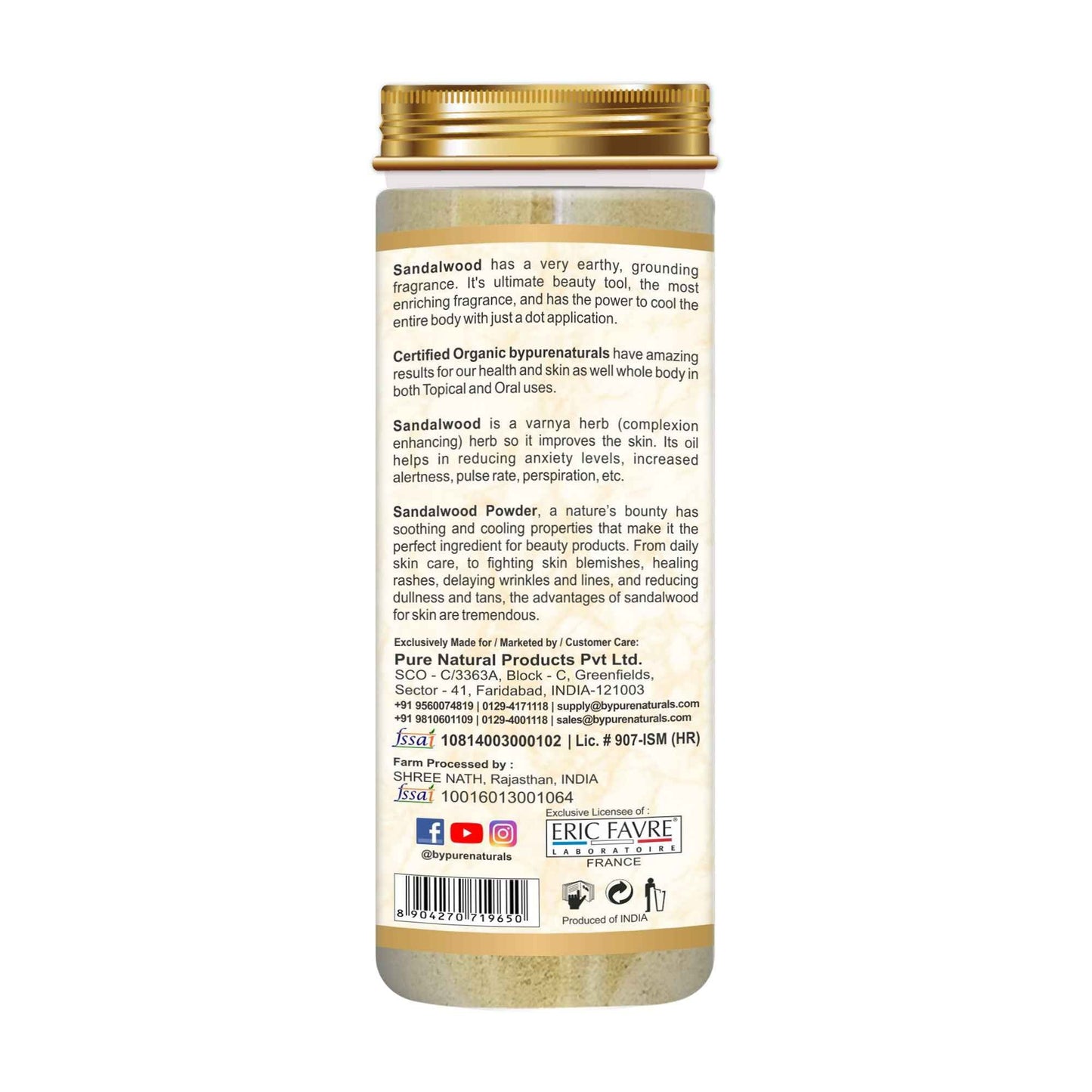 byPureNaturals Organic Sandal Chandan Powder