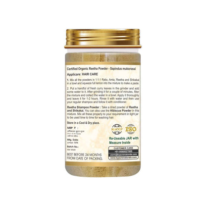 byPureNaturals Organic Reetha Powder