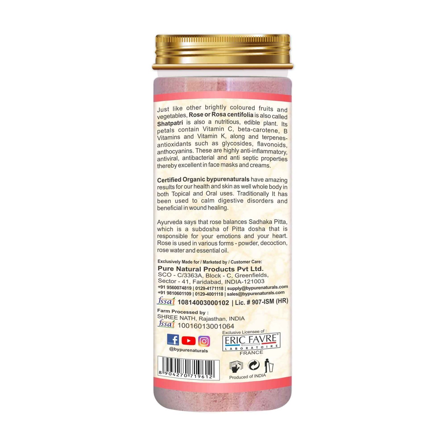 byPureNaturals Organic Rose Petals Powder