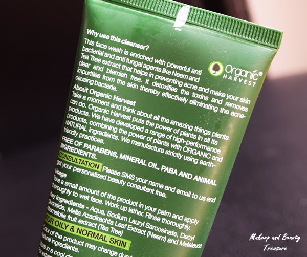 Organic Harvest Acne Control Face Wash - 100 gms