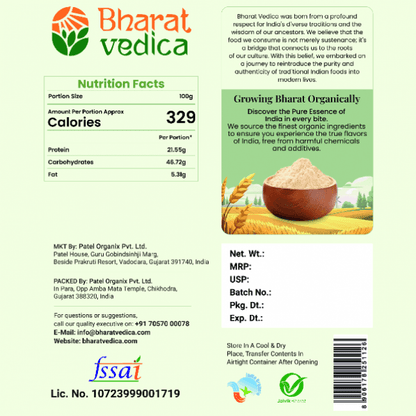 Bharat Vedica Organic Besan Flour - Organic Besan ka Atta