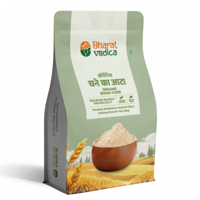 Bharat Vedica Organic Besan Flour - Organic Besan ka Atta