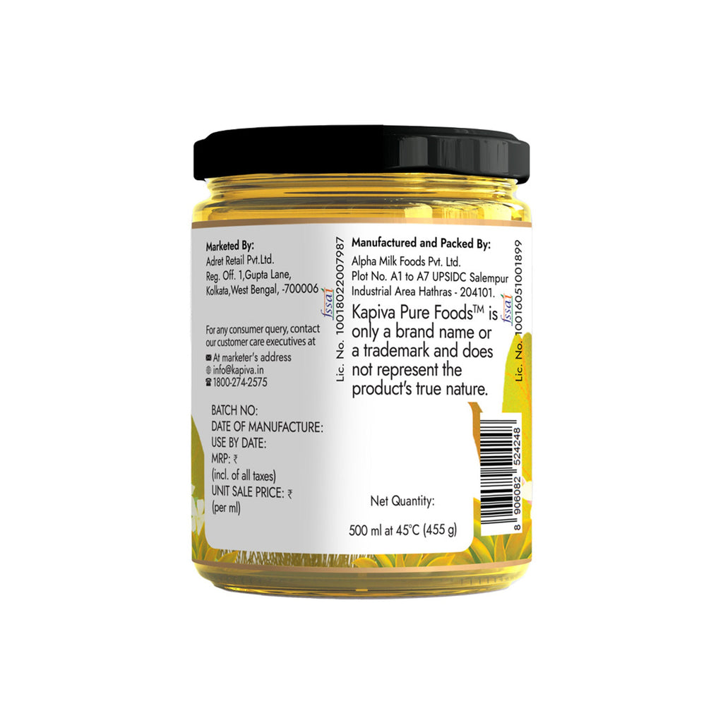 Kapiva Ayurveda Organic Cow Ghee - 500 ml