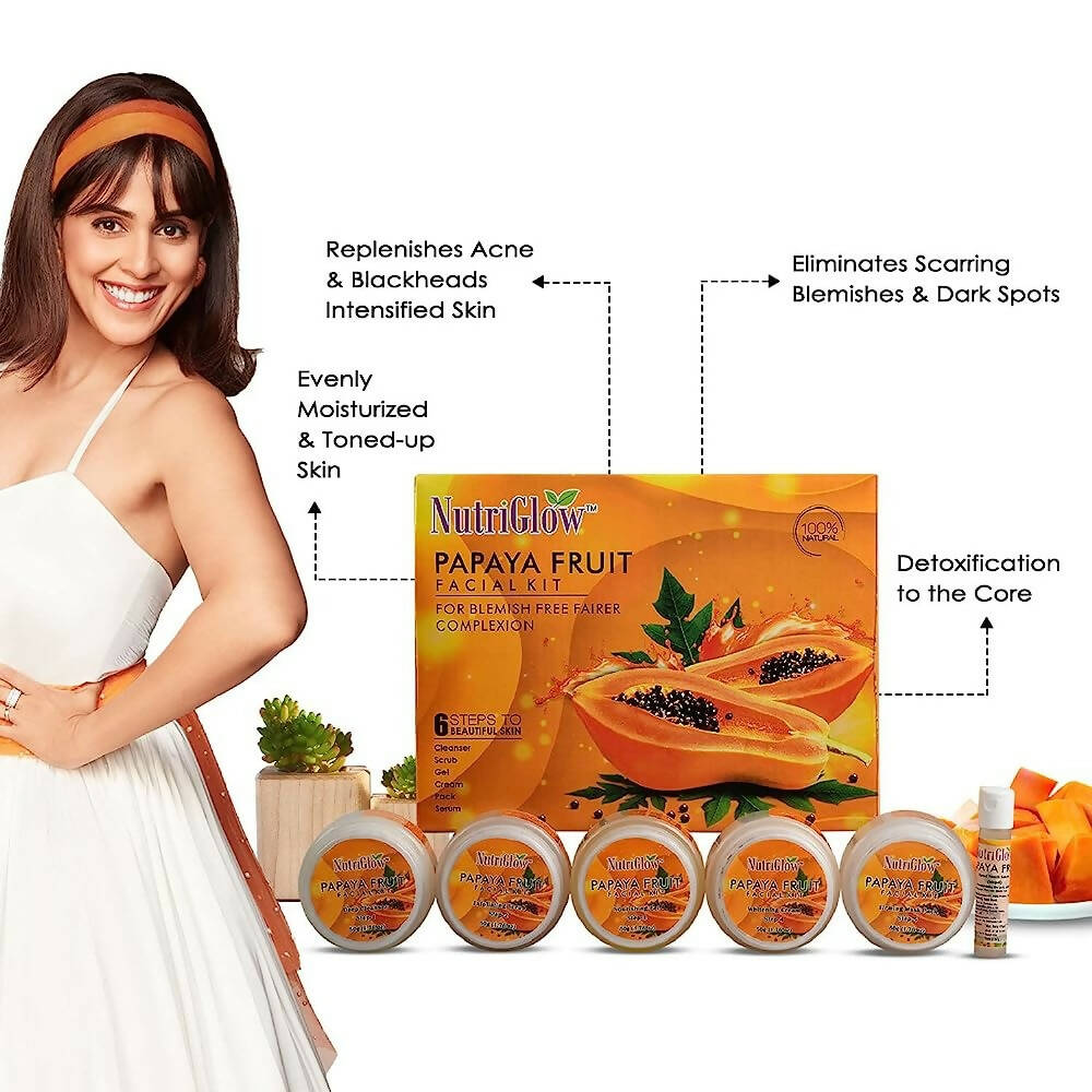 NutriGlow Papaya Fruit Facial Kit - 260 gms
