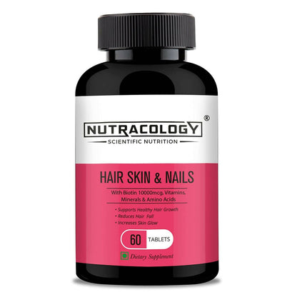 Nutracology Hair Skin & Nails For Hair Growth, Glowing Skin & Strong Nails Tablets
