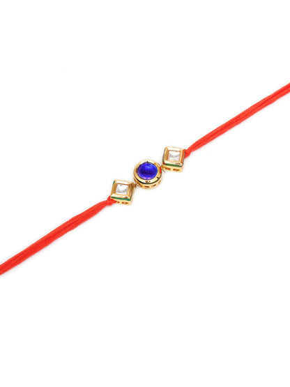Designer kundan Rakhi - Ruby Raang