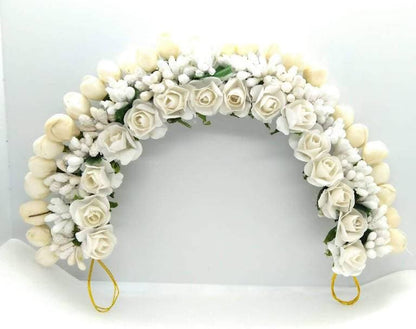 White Rose Hair Gajra