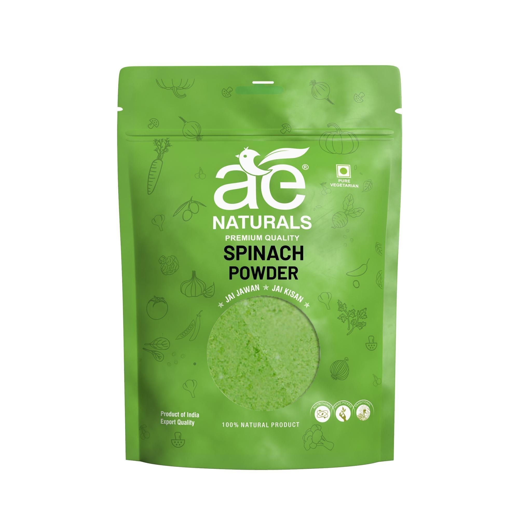 AE Naturals Premium Spinach Powder – Rich in Nutrients and Antioxidants