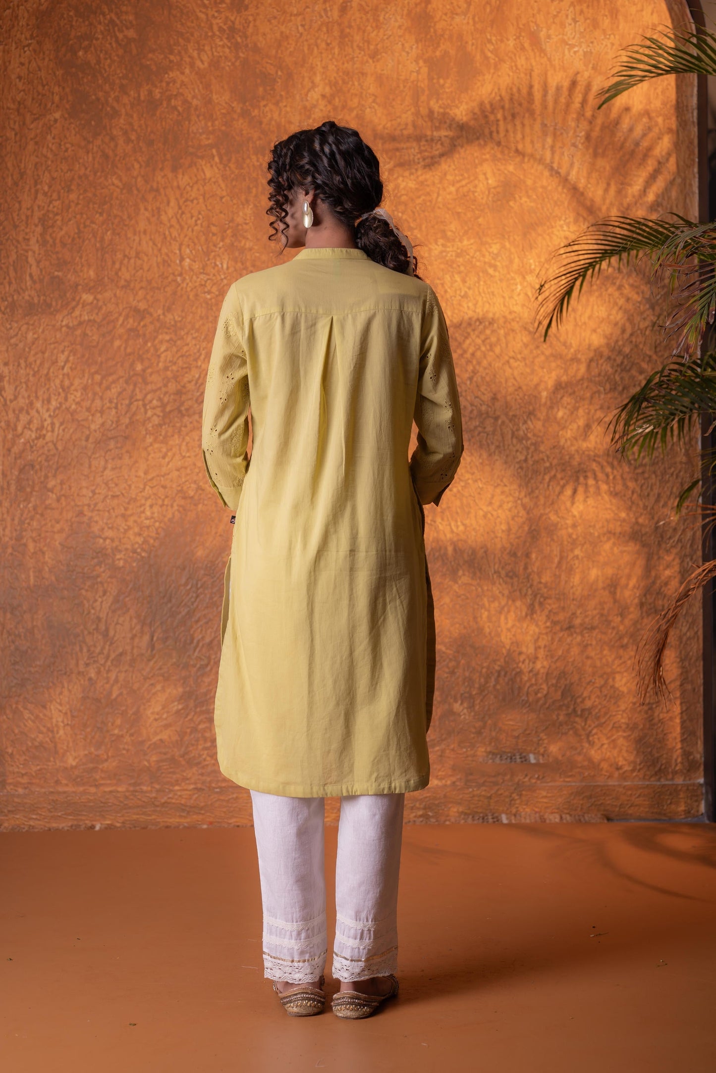 Juniper Lime Green Chikankari Kurta