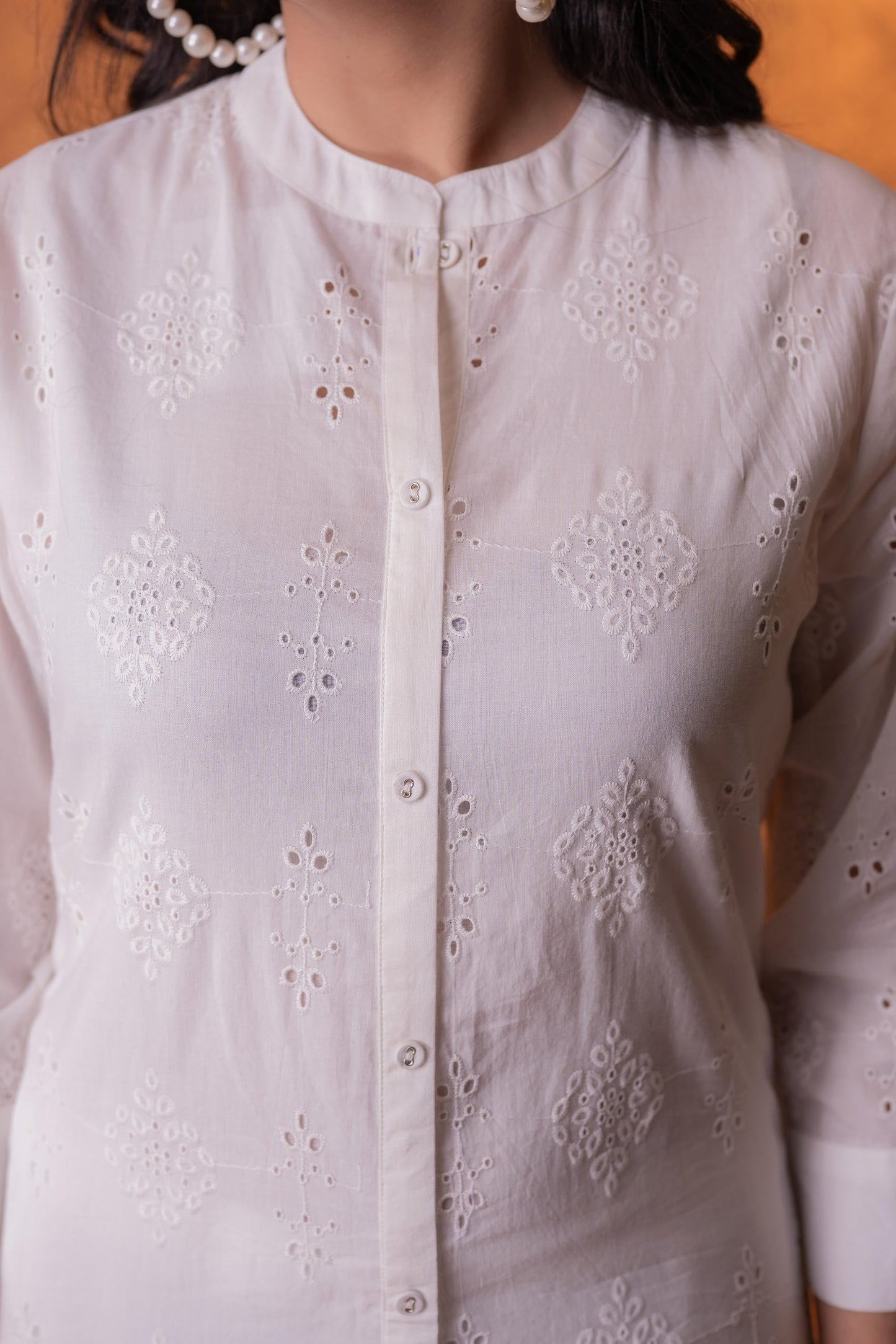 Juniper Off-White Chikankari Kurta