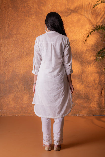 Juniper Off-White Chikankari Kurta