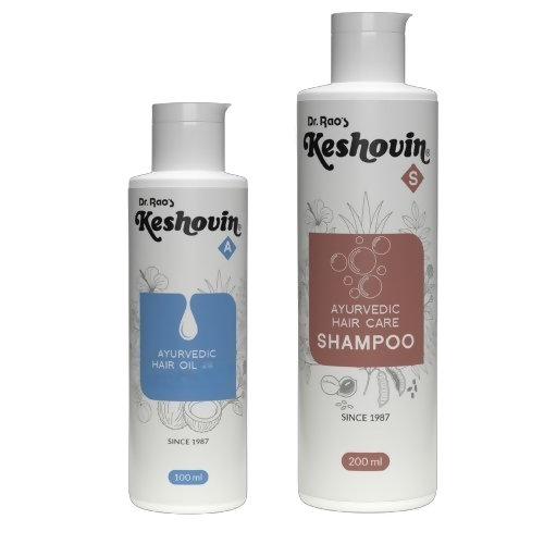 Dr. Rao's Keshovin-A Hair Oil, Keshovin-S Shampoo Combo