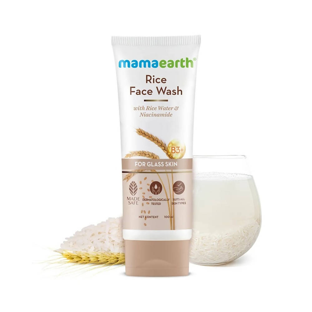 Mamaearth Rice Face Wash With Rice Water & Niacinamide - 100  ml