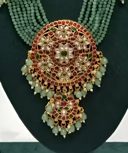 Jewel City Traditional Kundan Beads Bridal Necklace Set Handcrafted Ethnic Indian Jewelry Set