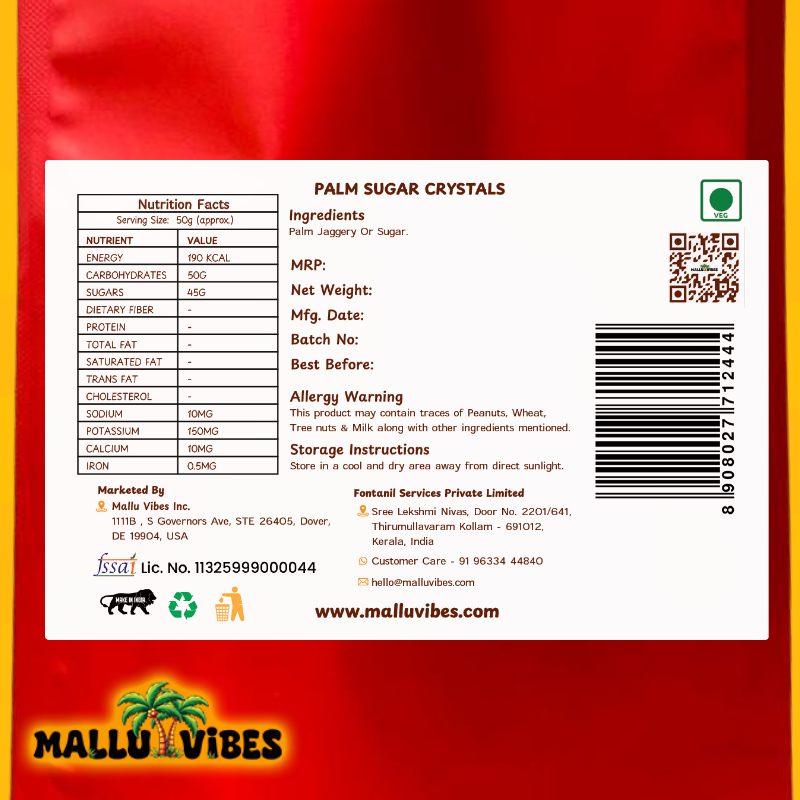 Mallu Vibes Palm Sugar Crystals