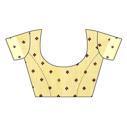 Vamika Linen Satin Border Yellow Bollywood Style Saree