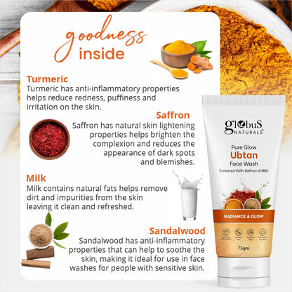 Globus Naturals Pure Glow Ubtan Face Wash