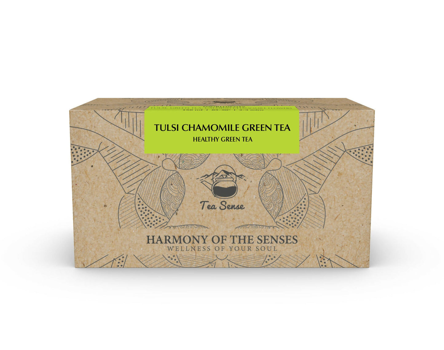 Tea Sense Tulsi Chamomile Green Tea Bags Box