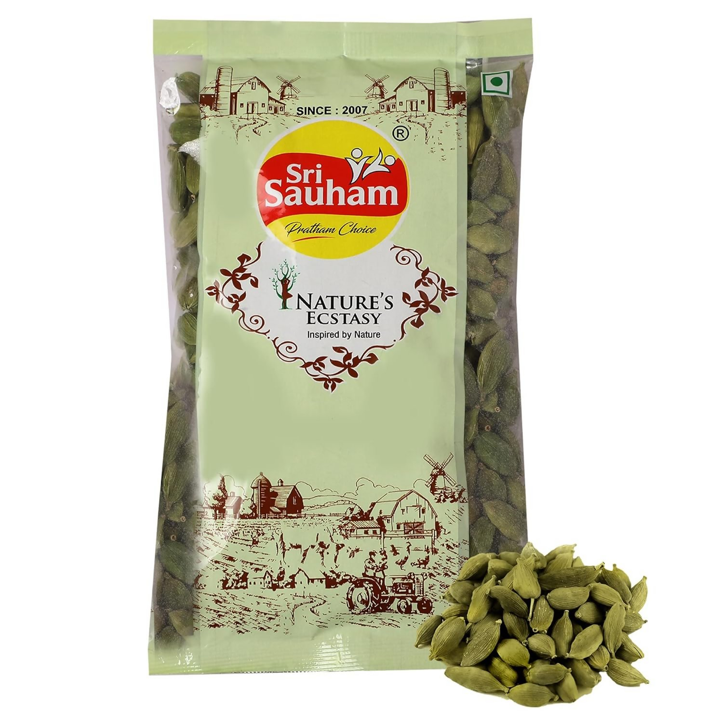 Sri Sauham Spices Green Cardamom (Choti Elaichi)
