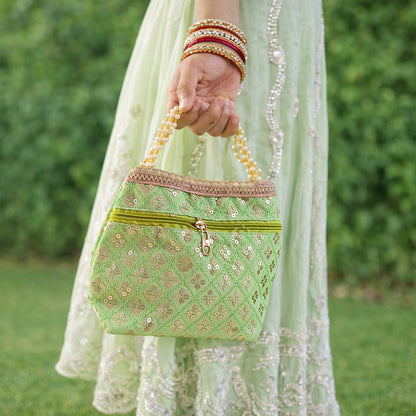 JS Fashion Wedding Potli Bag for Women with Drawstring Closure