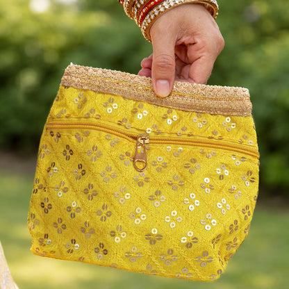 JS Fashion Wedding Potli Bag for Women with Drawstring Closure