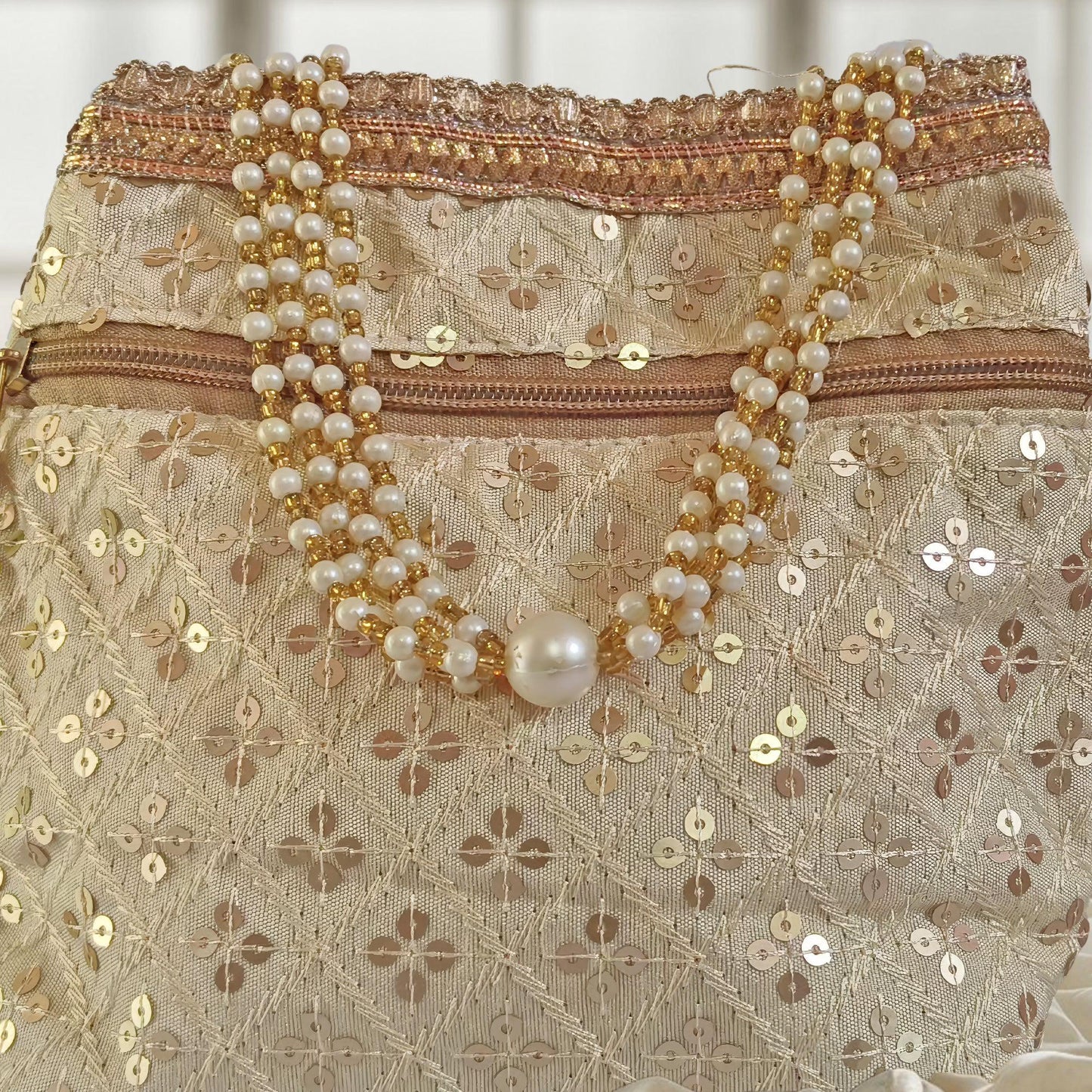 JS Fashion Wedding Potli Bag for Women with Drawstring Closure