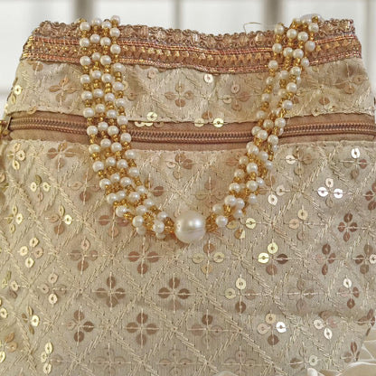 JS Fashion Wedding Potli Bag for Women with Drawstring Closure